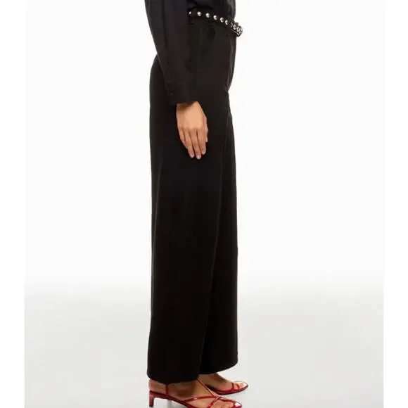 Madewell Black Super Wide Leg Jeans SIZE 30 Long Trouser Work Casual Denim $148 - Picture 2 of 10